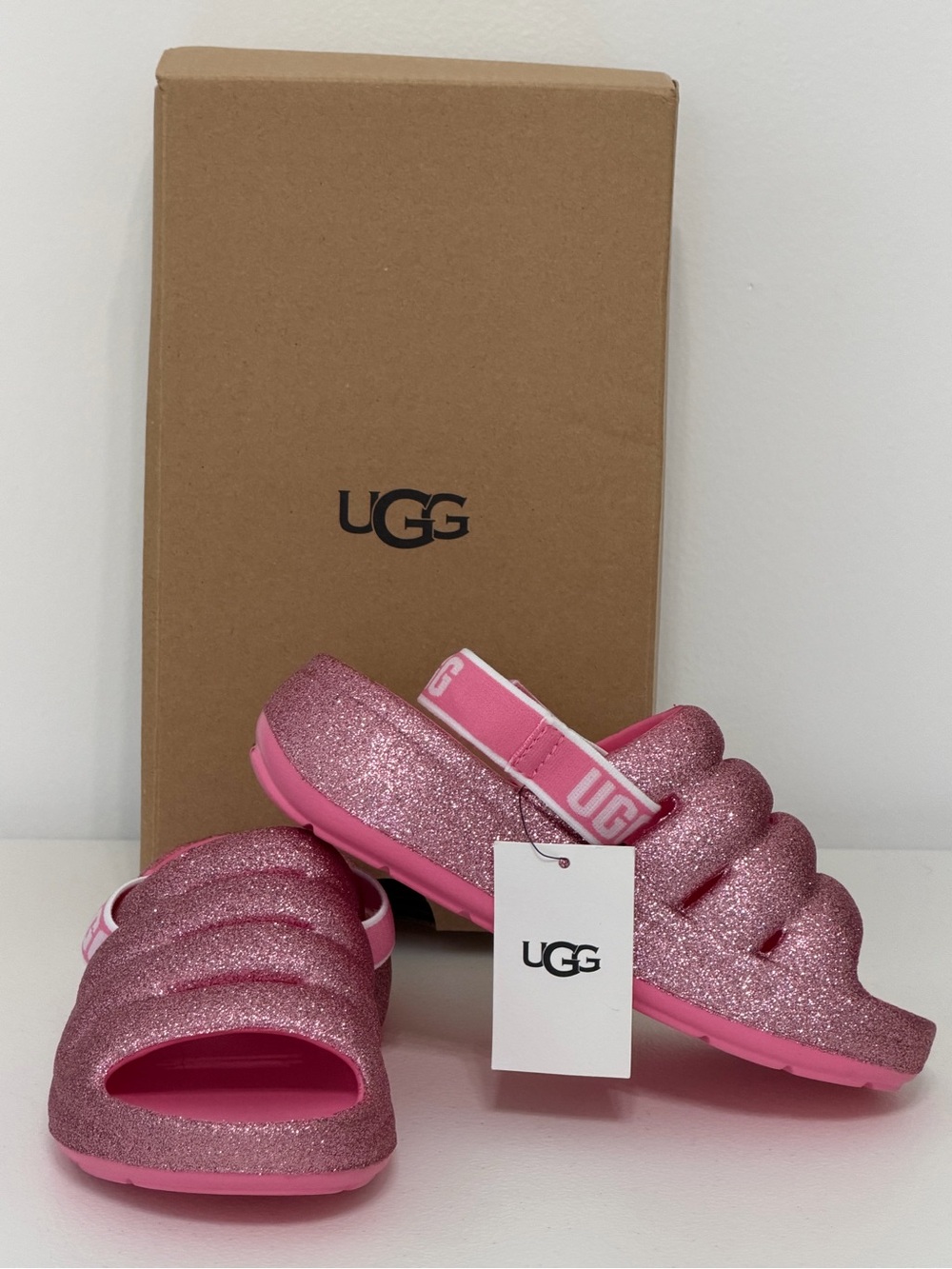 UGG Toddler Sport Yeah Glitter Sandals – Pink Size 11 New In Box NWT